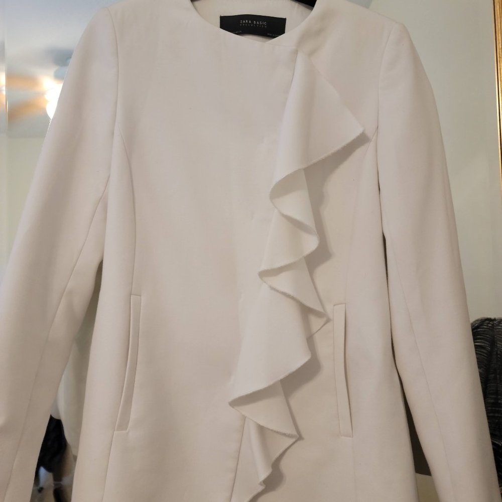 Zara Ruffle Jacket Size S - Picture 2 of 6